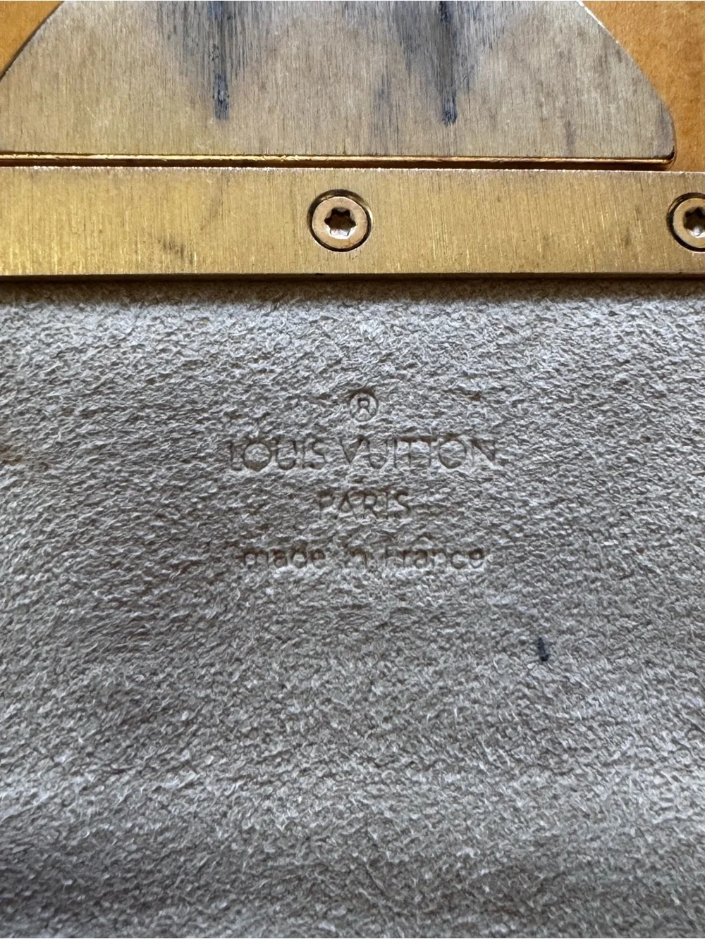 Louis Vuitton Monogram Canvas Shoulder Bag with Gold-Tone Clasp